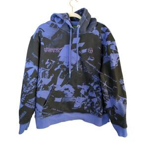Sergio Tacchini x Nast Hooligan Hoodie XL Purple All Over Print